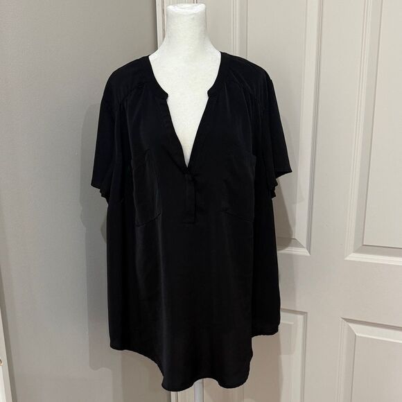 Torrid Harper Elegant Black Women's Top Short Sleeve Size 3 Plus size - Picture 1 of 4